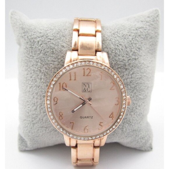 Women NY&C Quartz WR Analog 36mm Round Watch (H354) "New Battery" - Picture 1 of 11